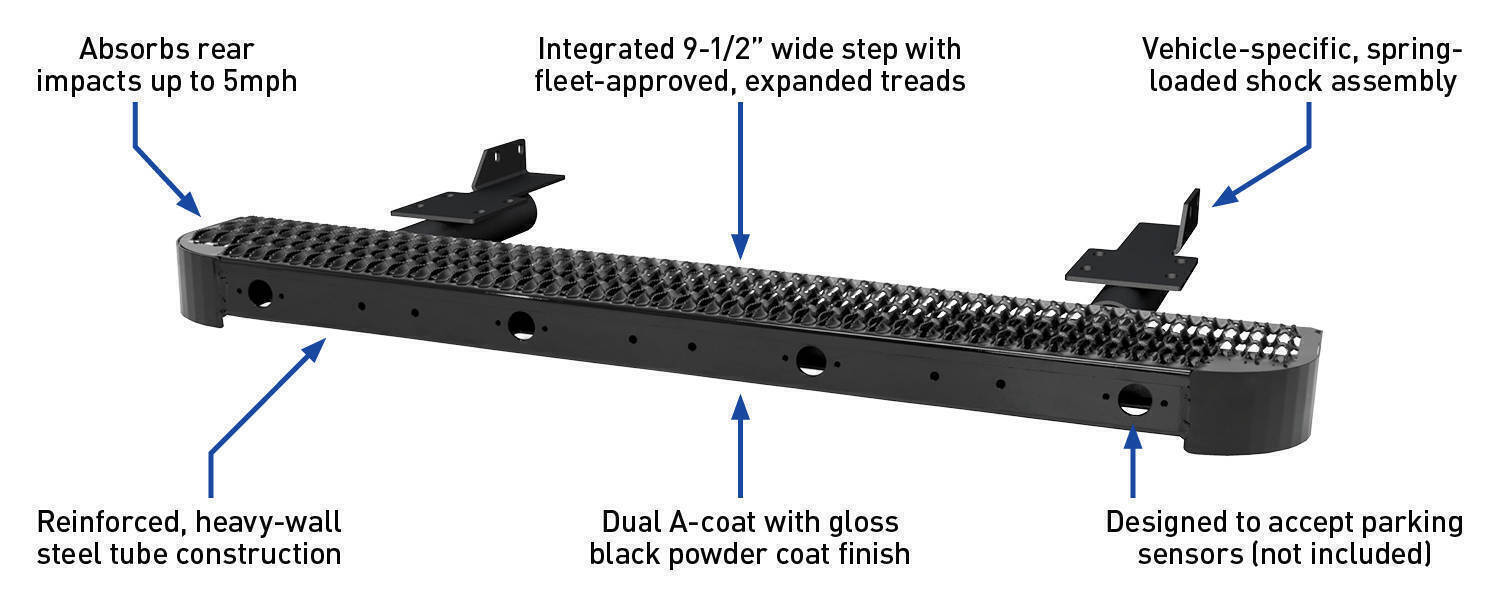 Impact Rear Van Bumper Step Features & Benefits